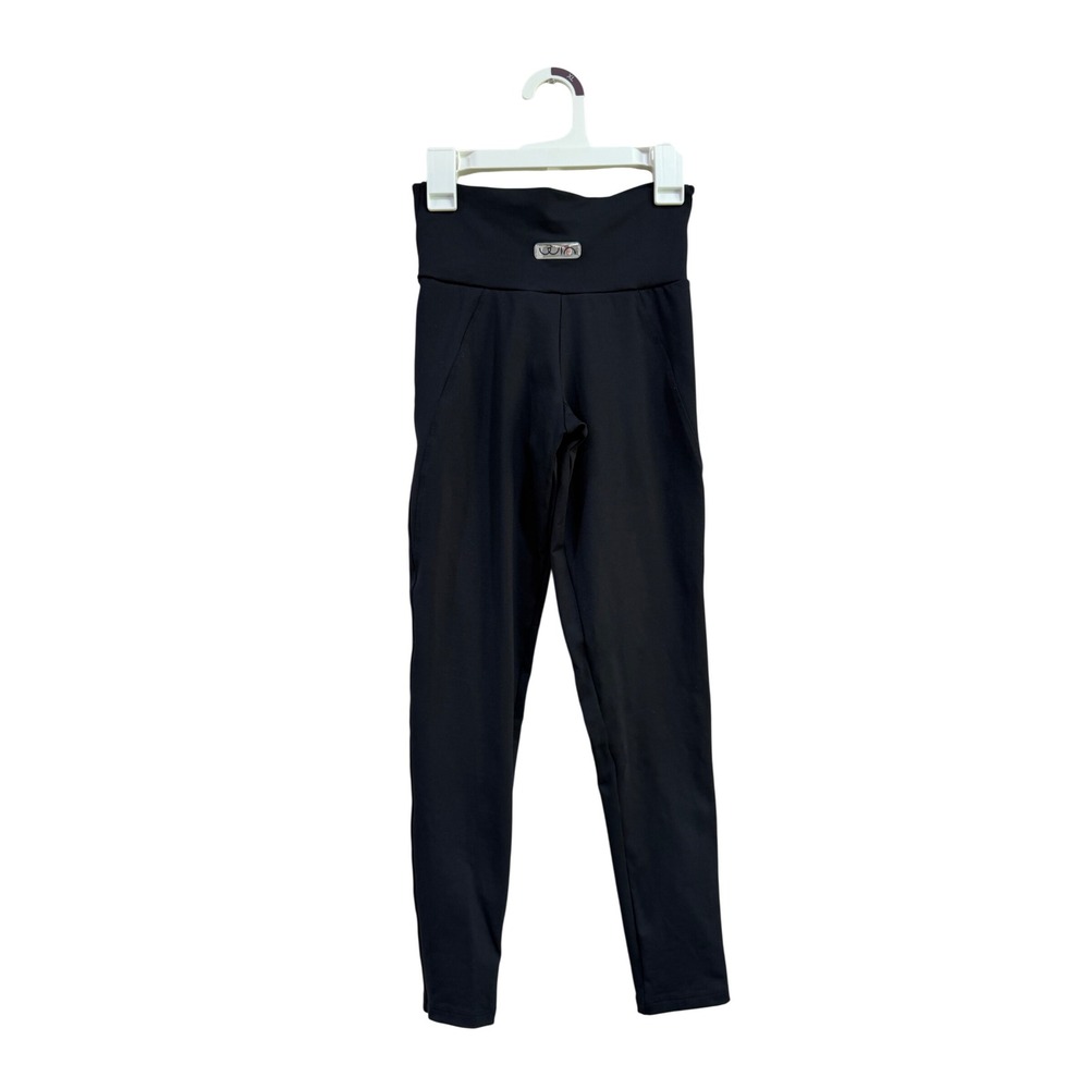 Win Fitnesswear Womens High Waisted Athletic Leggings Black Size S